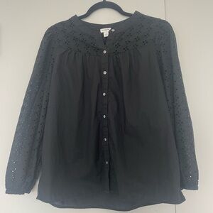 J. Crew Black Blouse